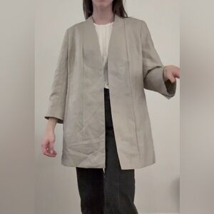 Eileen Fisher Jacquard Silk Blend‎ Blazer Coat